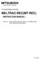 MITSUBISHI LARGE CAPACITY INVERTER MELTRAC-REC(MT-REC) -INSTRUCTION MANUAL- 12 Pulse Bridge Converter