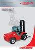 MC 60/70. Heavy duty yard forklifts POWERSHIFT. Capability 6000 kg and 7000 kg. Lifting height of 3.60 m to 4.50 m