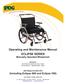 Operating and Maintenance Manual ECLIPSE SERIES Manually Operated Wheelchair