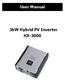 User Manual. 3kW Hybrid PV Inverter HX-3000
