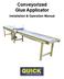 Conveyorized Glue Applicator. Installation & Operation Manual
