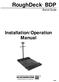 RoughDeck BDP. Barrel Scale. Installation/Operation Manual
