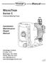 MicroTron Series C. Manual. Installation Maintenance Repair. Manual. Chemical Metering Pump