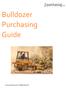 Bulldozer Purchasing Guide