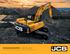 TRACKED EXCAVATOR JS330/370 LC/NLC. Net engine power: 281hp (210kW) Bucket capacity: yd 3 Operating weight: lbs