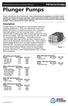 Plunger Pumps. XW Series Pumps NORTH AMERICA. Description. Operating Instructions and Parts Manual