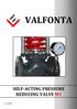 VALFONTA SELF-ACTING PRESSURE REDUCING VALVE M1