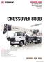 CROSSOVER 8000 CROSSOVER T capacity class Boom Truck Crane Datasheet imperial. Features