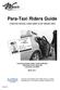 Para-Taxi Riders Guide