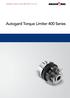 Autogard Torque Limiter 400 Series Overview. Autogard Torque Limiter 400 Series
