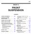 FRONT SUSPENSION GROUP CONTENTS GENERAL INFORMATION FASTENER TIGHTENING SPECIFICATIONS GENERAL SPECIFICATIONS...