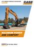 CX B-SERIES HYDRAULIC EXCAVATORS CX470B MAXIMUM POWER AND COMFORT.   EXPERTS FOR THE REAL WORLD SINCE 1842