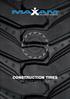 CONSTRUCTION TIRES PRODUCT CATALOGUE