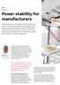 Power stability for manufacturers
