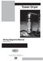Tower Dryer. Wiring Diagrams Manual PNEG-554r09