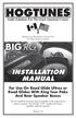 INSTALLATION MANUAL. For Use On Road Glide Ultras or Road Glides With King Tour Paks And Rear Speaker Boxes