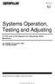 Systems Operation, Testing and Adjusting
