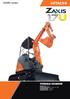 ZAXIS-2 series HYDRAULIC EXCAVATOR. Model Code : ZX17U-2 Engine Rated Power : 11.0 kw (15.0 PS) Operating Weight : kg Backhoe Bucket : 0.