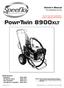 PowrTwin 8900XLT. Owner s Manual. Do not use this equipment before reading this manual!