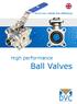 Know-how makes the difference. High performance. Ball Valves