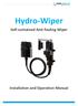 Hydro-Wiper. Self-contained Anti-fouling Wiper. Installation and Operation Manual