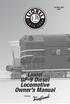 /07. Lionel GP-9 Diesel Locomotive Owner s Manual. Featuring