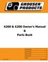 4200 & 6200 Owner s Manual & Parts Book