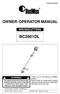 BC2601DL OWNER/ OPERATOR MANUAL BRUSHCUTTERS WARNING T (910)