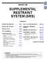 SUPPLEMENTAL RESTRAINT SYSTEM (SRS)