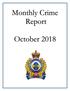 October 2018 Crime Report