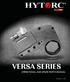 VERSA SERIES OPERATIONAL AND SPARE PARTS MANUAL