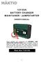 12V/25A BATTERY CHARGER MAINTAINER / JUMPSTARTER
