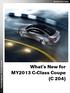 Mercedes-Benz Canada. Product Management 2013 C-Class Coupe. What s New for MY2013 C-Class Coupe (C 204)