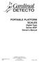 Cardinal DETECTO. PORTABLE PLATFORM SCALES Digital Type Series 850F Owner s Manual