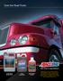 Over-the-Road Trucks. FuEL FLuIdS SYNTHETIC MOTOR OILS