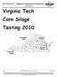 Virginia Tech Corn Silage Testing 2010