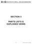 SECTION 5 PARTS LISTS & EXPLODED VIEWS