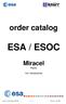 order catalog ESA / ESOC Miracel