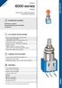 8000 series. Momentary or alternate action pushbutton switches DISTINCTIVE FEATURES ELECTRICAL SPECIFICATIONS GENERAL SPECIFICATIONS MATERIALS