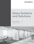 Glass Systems and Solutions. Price List 28