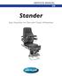 SERVICE MANUAL. Stander. Seat Assembly for Permobil Power Wheelchair