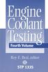 Engine Coolant Testing: Fourth Volume