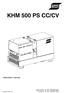 KHM 500 PS CC/CV. Instruction manual