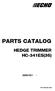 PARTS CATALOG HEDGE TRIMMER HC-341ES(36)