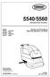 5540/5560. Automatic Floor Scrubber. Operator and Parts Manual Manual de Operación y de Piezas Rev. 00 (11-99)