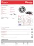 09.C Disc. Disc technical data. Brand part numbers. Technical specifications. Compatible vehicles. Diameter (Diameter) 340 mm
