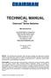 TECHNICAL MANUAL For Chairman Series Batteries