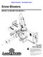 Snow Blowers SB1051 & SB1064 S/N P Parts Manual. Copyright 2018 Printed 07/11/18