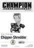Chipper-Shredder. 3 in. (7.6 cm) OWNER S MANUAL MODEL NUMBER