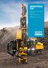 SMARTROC T45. Surface drill rig for quarry and construction. Folding boom Hole diameter: mm (3½ 5 )